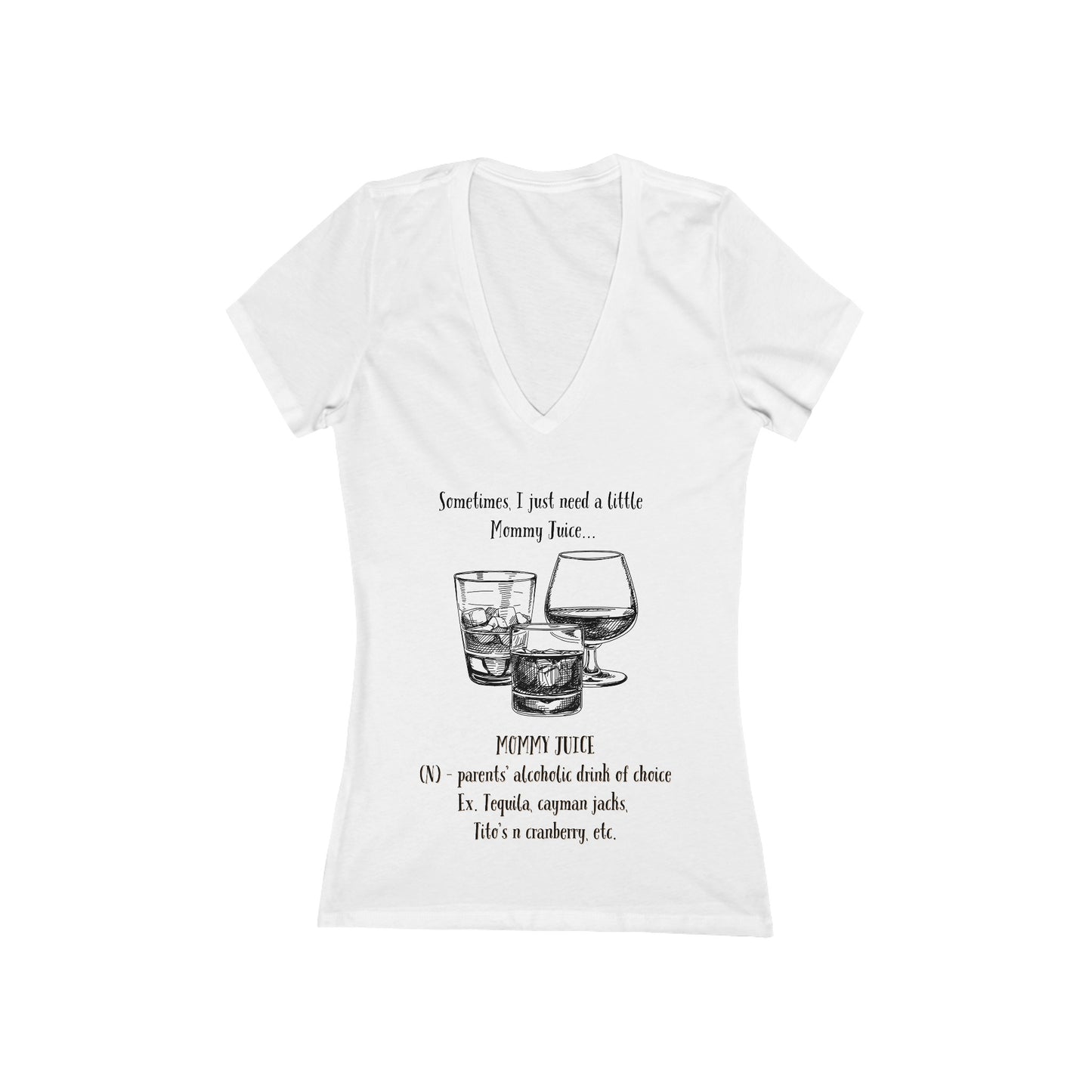 Women's Jersey Short Sleeve Deep V-Neck Tee